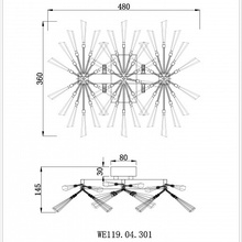 Wertmark Floriane WE119.04.301 Бра 48x36 см, Германия - фото 1 - фото 3