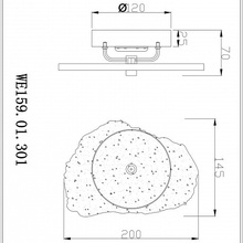 Wertmark Nicola WE159.01.301 Бра 14,5x20 см, Германия - фото 1 - фото 3