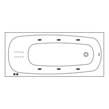 Whitecross LAYLA 0102.170075.100.LINENANO.GL 170x75 Акриловая ванна с гидромассажем 170x75 см, Польша - фото 1 - фото 2