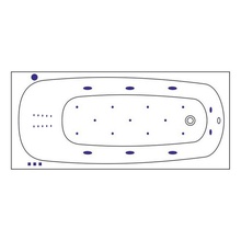 Whitecross LAYLA 0102.170075.100.ULTRANANO.CR 170x75 Акриловая ванна с гидромассажем 170x75 см, Польша - фото 1 - фото 2