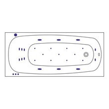 Whitecross LAYLA 0102.180080.100.ULTRA.WH 180x80 Акриловая ванна с гидромассажем 180x80 см, Польша - фото 1 - фото 2