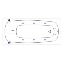 Whitecross LAYLA 0122.170075.100.SMARTNANO.CR 170x75 Акриловая ванна с гидромассажем 170x75 см, Польша - фото 1 - фото 2