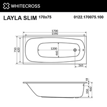Whitecross LAYLA 0122.170075.100.SOFT.GL 170x75 Акриловая ванна с гидромассажем 170x75 см, Польша - фото 1 - фото 4