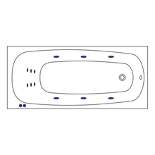 Whitecross LAYLA 0122.180080.100.LINE.WH 180x80 Акриловая ванна с гидромассажем 180x80 см, Польша - фото 1 - фото 2