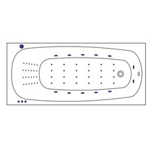 Whitecross LAYLA 0122.180080.100.NANO.CR 180x80 Акриловая ванна с гидромассажем 180x80 см, Польша - фото 1 - фото 2