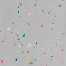 WOW Color Drops 108795 Grey Керамогранит 18,5x18,5 см, для ванной, стиль: современный, цвет: серый, Испания, терраццо - фото 1 - фото 1