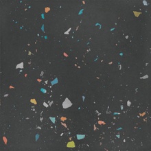 WOW Color Drops 108796 Graphite Керамогранит 18,5x18,5 см, для ванной, стиль: современный, цвет: черный, Испания, терраццо - фото 1 - фото 1