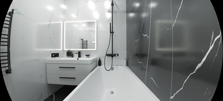 Плитка 60х120 в стандартной ванной 170х170: фото интерьеров и цена