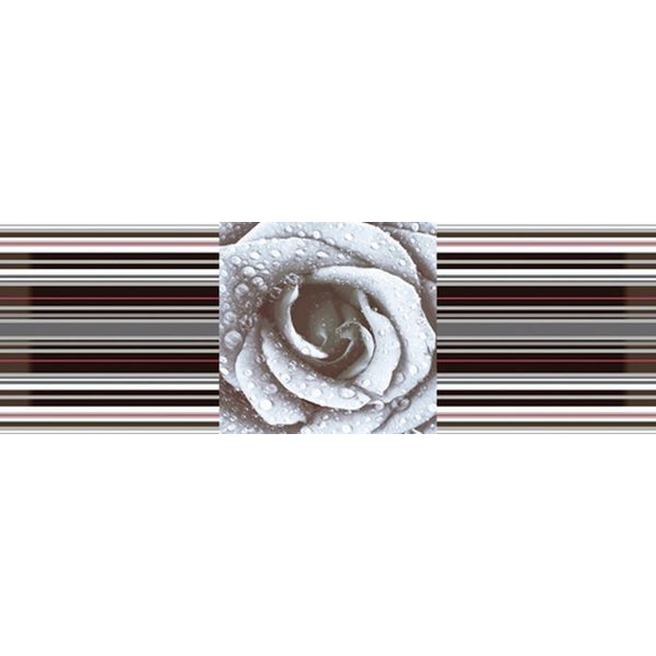 Absolut Keramika Aure Rose Decor Rose 02 Декор 15x45 см, Испания, под обои - фото 1 Absolut Keramika Aure Rose Decor Rose 02 Декор 15x45 см, Испания, под обои - фото 1