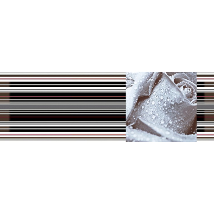 Absolut Keramika Aure Rose Decor Rose 03 Декор 15x45 см, Испания, под обои - фото 1 Absolut Keramika Aure Rose Decor Rose 03 Декор 15x45 см, Испания, под обои - фото 1