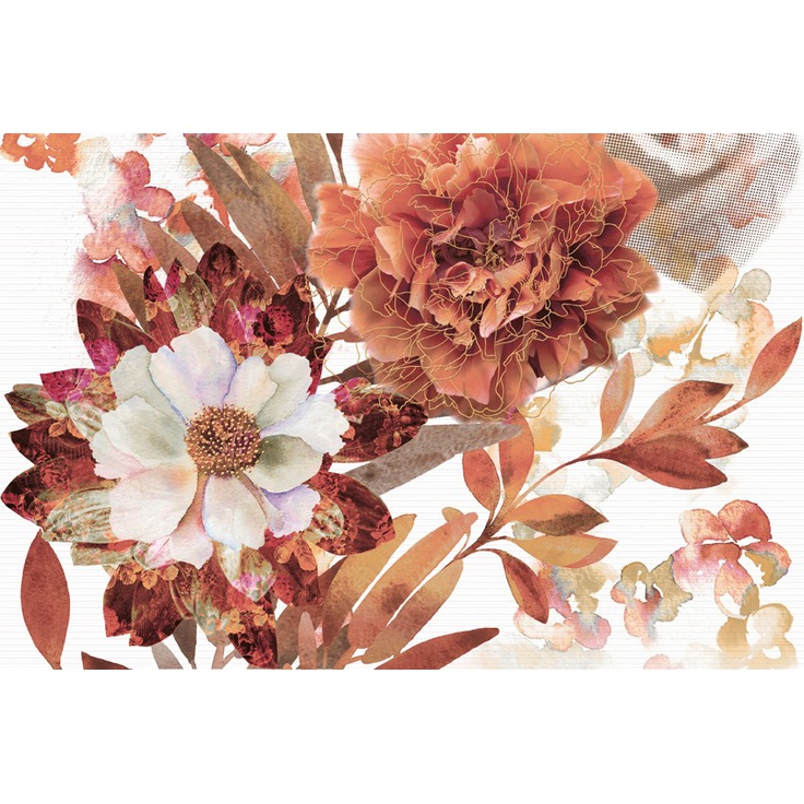 Absolut Keramika Aure Savage Composicion Savage Flowers Панно 30x45 см, Испания, под обои  - фото 1