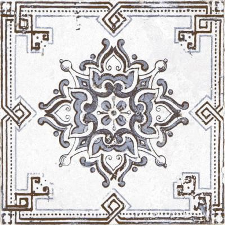 Absolut Keramika Benfica Decor Grey m2 Декор 20x20 см, Испания, под обои  - фото 1