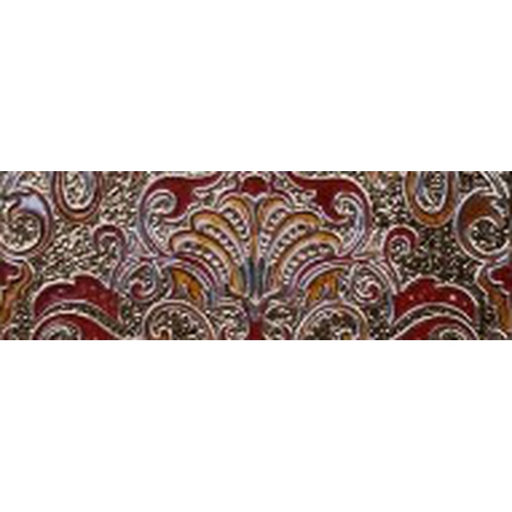 Absolut Keramika Damasco Decor Granate Декор 10x30 см, Испания, под металл - фото 1