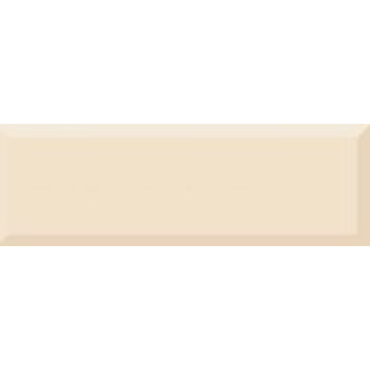 Absolut Keramika Glass Monocolor Biselado Brillo Crema Настенная плитка 10x30 см, Испания, под кирпич  - фото 1