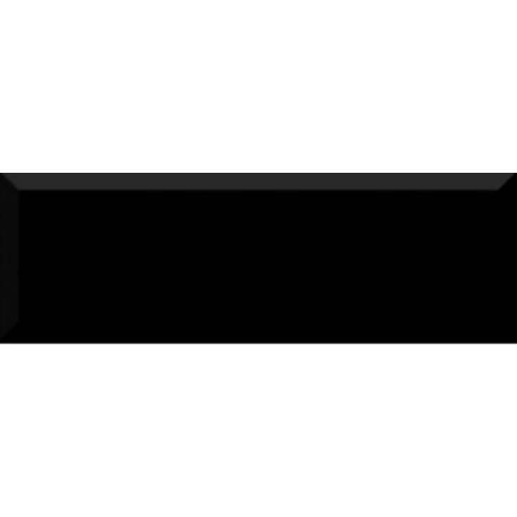 Absolut Keramika Japan Tea Monocolor Biselado Brillo Negro Настенная плитка 10x30 см, Испания, под кирпич  - фото 1