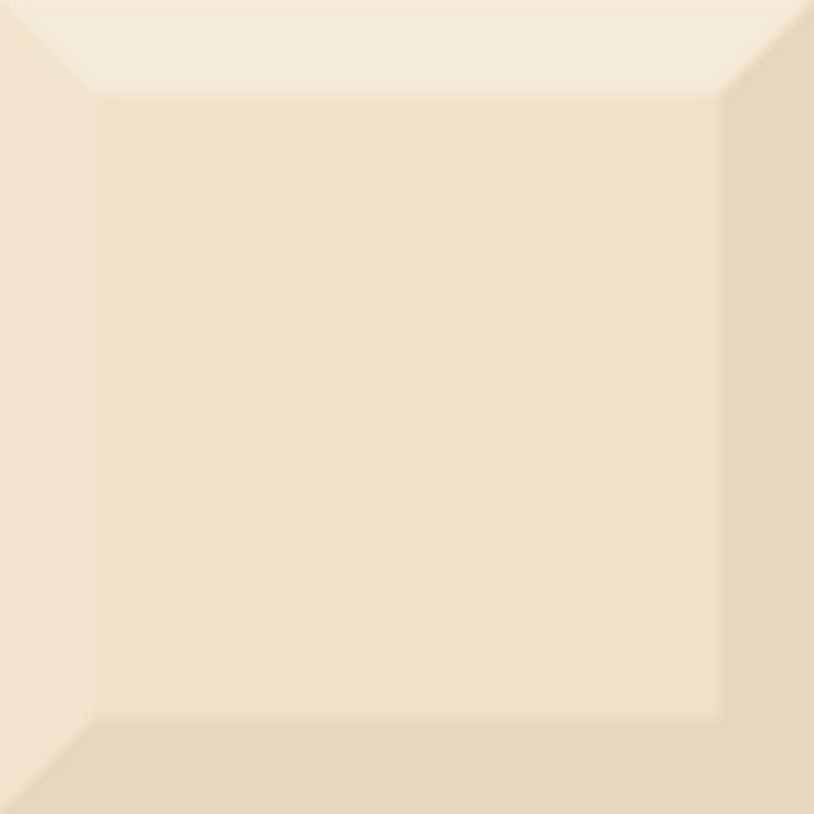 Absolut Keramika Monocolor Biselado Crema Brillo Настенная плитка 10x10 см, Испания, под камень  - фото 1