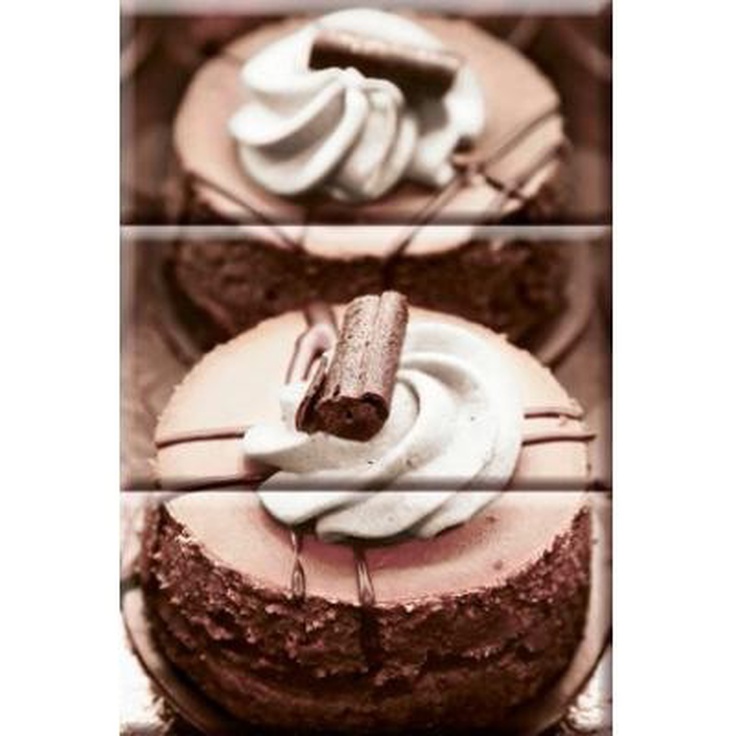 Absolut Keramika Monocolor Composicion Chocolat Cake Панно 20x30 см, Испания, под обои  - фото 1