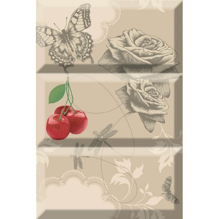 Absolut Keramika Monocolor Composicion Decor Vintage Панно 20x30 см, Испания, под обои  - фото 1