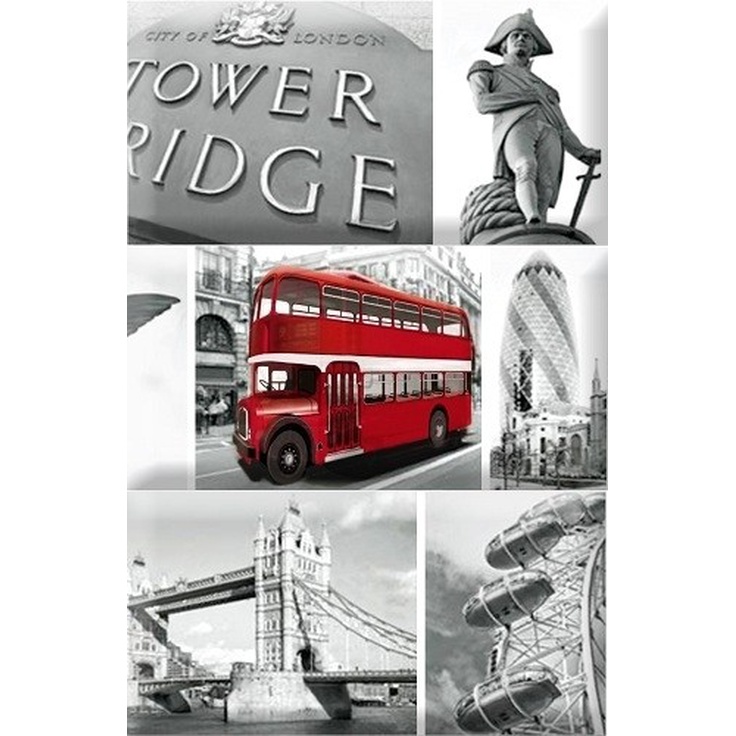 Absolut Keramika Monocolor Composicion London Calling B Декор 15x22,5 см, Испания, под камень  - фото 1