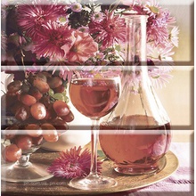 Absolut Keramika Monocolor Composicion Wine 03 Декор 30x30 см, Испания - фото 1 - фото 1