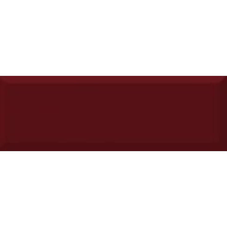 Absolut Keramika Tea Monocolor Biselado Brillo Burdeos Настенная плитка 10x30 см, Испания, под кирпич  - фото 1