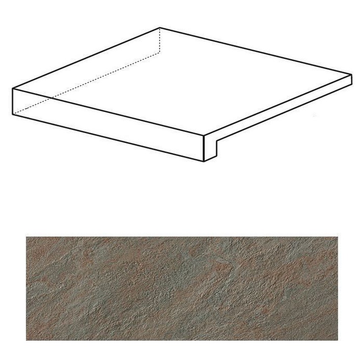 Atlas Concorde Italy Trust ACY2 Copper Scalino Angolare. Ступень 33x33 см, Италия, под камень  - фото 1