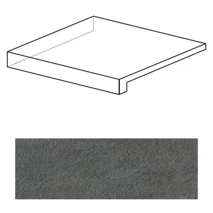 Atlas Concorde Italy Trust ACY3 Titanium Scalino Ступень 33x33 см, Италия, под камень  - фото 1