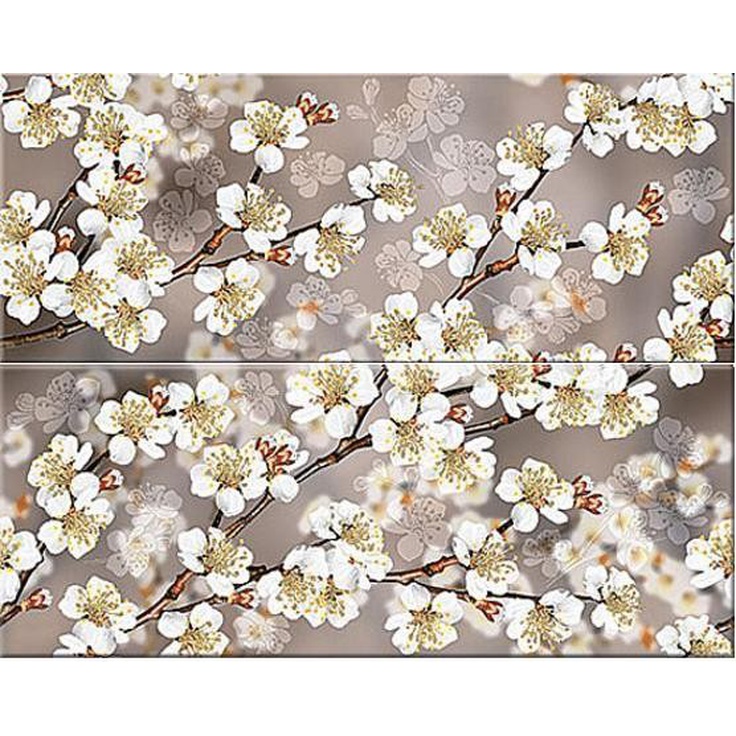 Azori Amati 584191002 Sakura (из 2-х плиток) Панно 20,1x50,5 см, Россия, под обои - фото 1 Azori Amati 584191002 Sakura (из 2-х плиток) Панно 20,1x50,5 см, Россия, под обои - фото 1