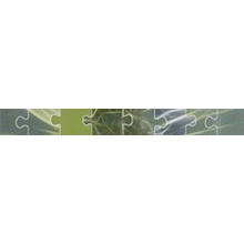 Azulejos Alcor Lyon Cen. Puzzle Verde Бордюр 5x45 см, Испания, под мозаику - фото 1 - фото 1
