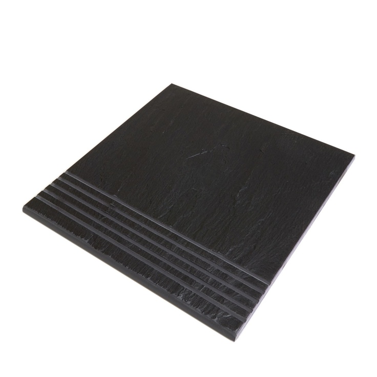 Casalgrande Padana Lavagna 8708581 Naturale Nera Gradino 9,5 Напольная плитка 30x30 см, Италия - фото 1