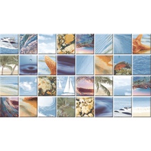 Ceradim Ocean Dec Mozaic Sea Декор 25x45 см, Индия - фото 1 - фото 1