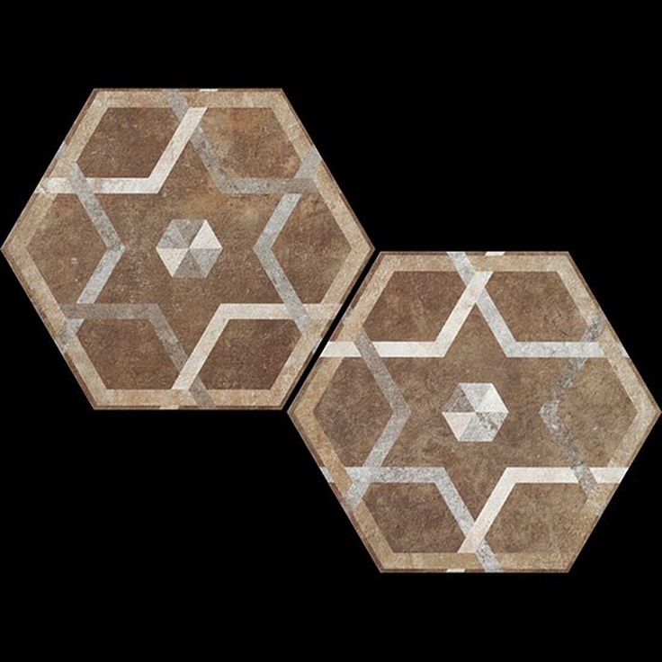 Ceramica Fioranese Heritage Deco Exagona Texture 5 Декор 34,5x40 см, Италия, под камень  - фото 1