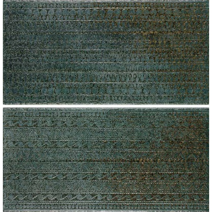 Cerdomus Kyrah BR 1-2 Golden Green 40x20 Декор 20x40 см, Италия - фото 1