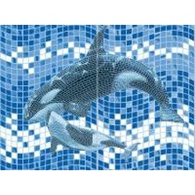 Cersanit Reef RF2K031 Касатки Панно 30x40 см, Польша - фото 1 - фото 1