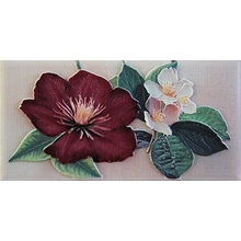 Fabresa Violetta Cenefa-1 Burdeos Бордюр 10x20 см, Испания, под обои  - фото 1 - фото 1