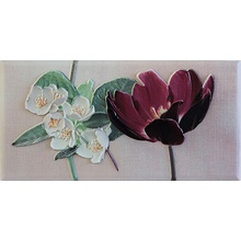 Fabresa Violetta Cenefa-2 Burdeos Бордюр 10x20 см, Испания, под обои  - фото 1 - фото 1