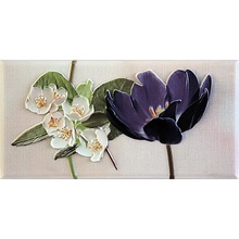 Fabresa Violetta Cenefa-2 Morado Бордюр 10x20 см, Испания, под обои  - фото 1 - фото 1