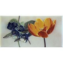 Fabresa Violetta Cenefa-2 Ocre Бордюр 10x20 см, Испания, под обои  - фото 1 - фото 1