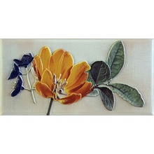 Fabresa Violetta Cenefa-3 Ocre Бордюр 10x20 см, Испания, под обои  - фото 1 - фото 1