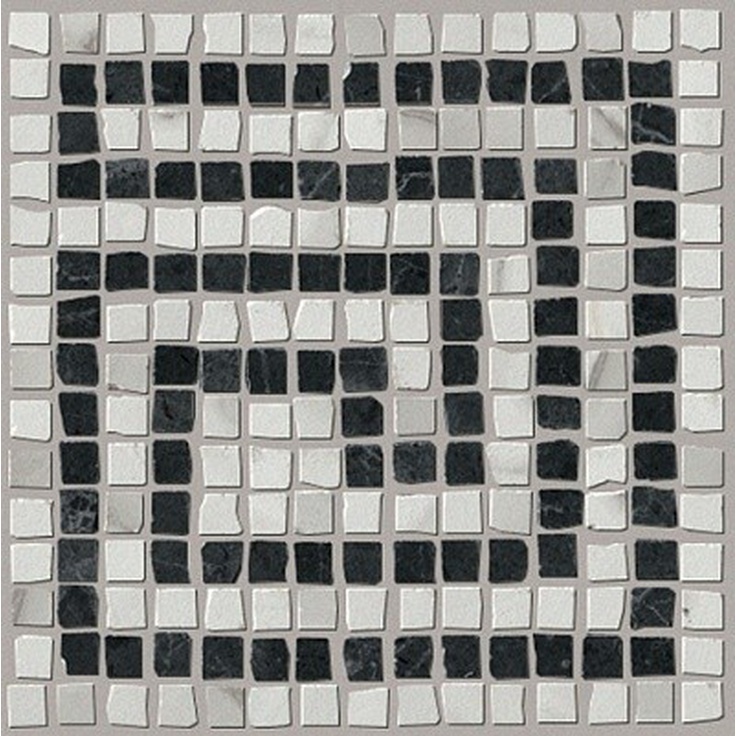 Fap Ceramiche Roma fMAQ Ang.Greca Stat.Gafite Mos. Matt Мозаика 20x20 см, Италия, под камень  - фото 1