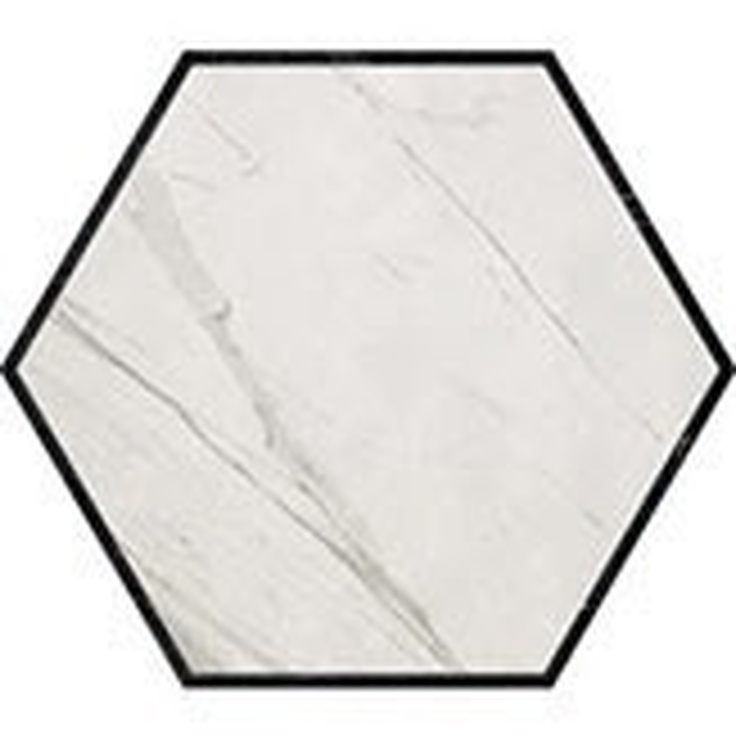 Fap Ceramiche Roma fLVB Deco Esagono Statuario Grafite Керамогранит 21,6x25 см, Италия, под камень  - фото 1