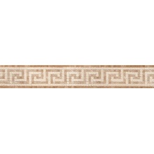 Gracia Ceramica Itaka Beige-2 Бордюр 7,5x50 см, для ванной, стиль: современный, цвет: бежевый, Россия, под обои - фото 1 - фото 1