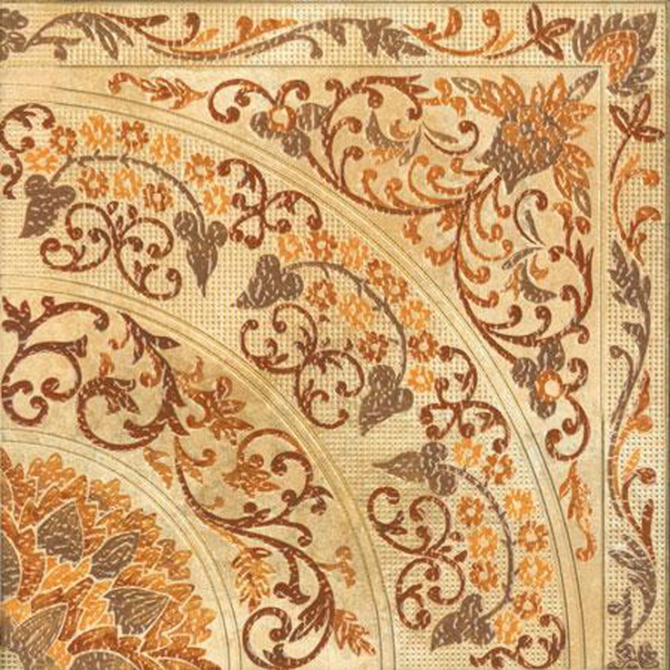 Gres de Valls Gemstone Dec. Basilea Crema Настенная плитка 45x45 см, Испания - фото 1