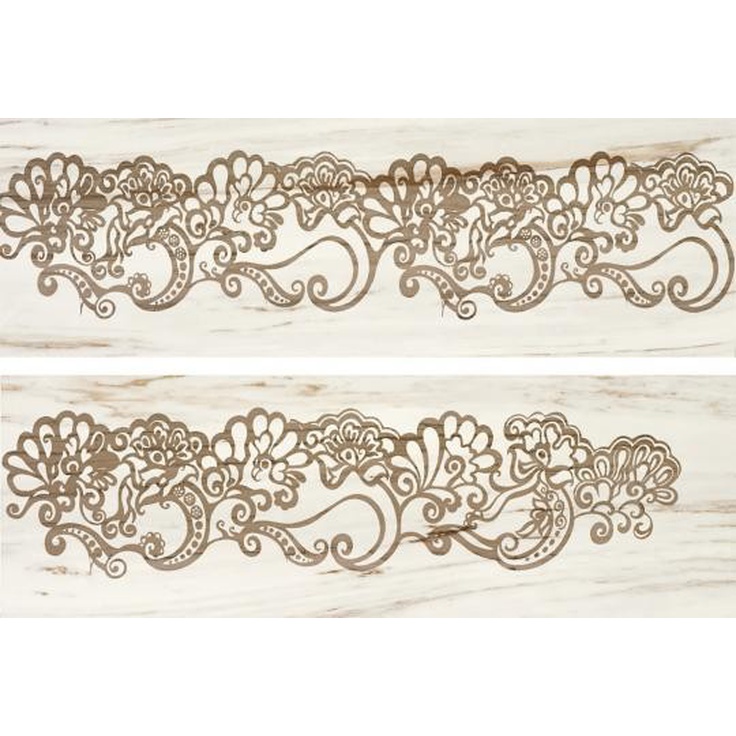 Impronta italgraniti Marmi imperiali wall MM02DB1 Queen Composizione Декор 30x180 см, Италия, под камень  - фото 1