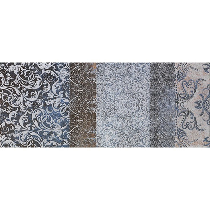 Impronta italgraniti Shine SH529BB Turchese Batik B Декор 24x59 см, Италия, под обои  - фото 1