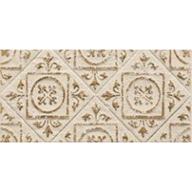 Impronta italgraniti Square Wall Beige Formelle Oro Dec. Декор 12,5x25 см, Италия, под обои  - фото 1