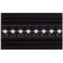 Iris Ceramica Victoria Ebony Fascia Baroque 8 Декор 15x25 см, Италия - фото 1 - фото 1