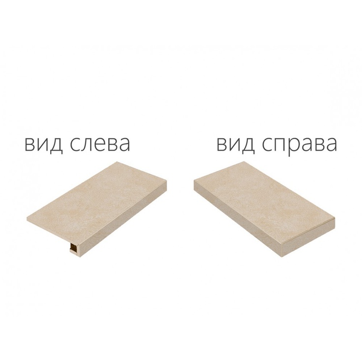 Italon Materia (Материя) 620070000818 Magnesio правая patt. Угловая ступень 33x60 см, Россия, под камень  - фото 1