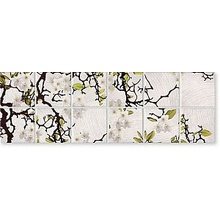 Jasba Senja Big Motiv Cherry Flower Natural White Декор 20x60 см, Германия - фото 1 - фото 1