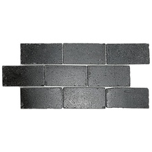 Kerama Marazzi Фьорд BR008 Черный мозаичный Nat. Бордюр 14,7x34,5 см, Россия, под мозаику - фото 1 - фото 1